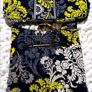 Vera Bradley floral crossbody and computer bag.